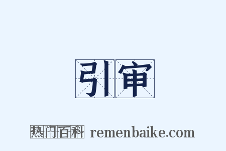 引审是什么意思的图片